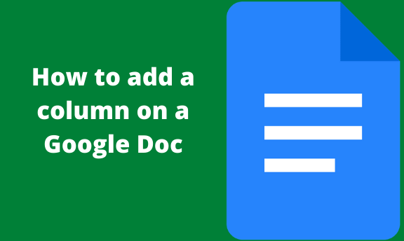How To Add A Column On A Google Doc